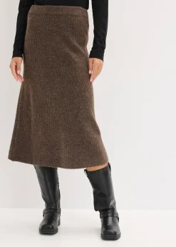 bonprix Jupe midi en maille|Femme Jupes