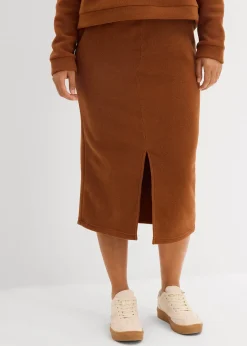 bonprix Jupe midi en polaire|Femme Jupes