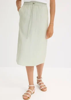 bonprix Jupe midi en satin brillant|Femme Jupes