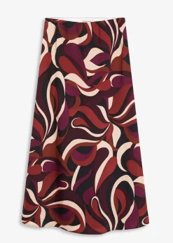 bonprix Jupe midi en satin fluide|Femme Jupes