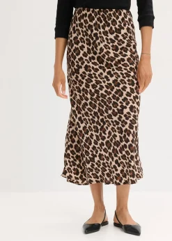 Femme bonprix Jupes|Jupe midi en satin fluide