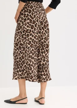 Femme bonprix Jupes|Jupe midi en satin fluide