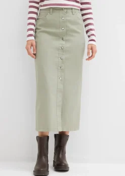 Femme bonprix Jupes|Jupe midi en twill