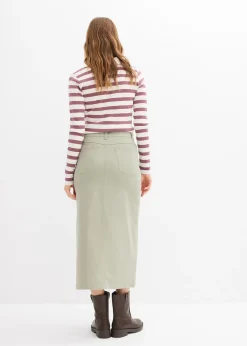 Femme bonprix Jupes|Jupe midi en twill