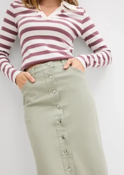 Femme bonprix Jupes|Jupe midi en twill