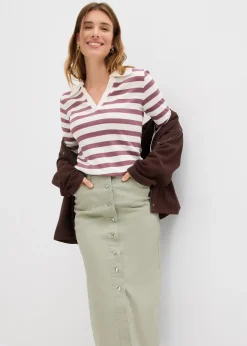 Femme bonprix Jupes|Jupe midi en twill