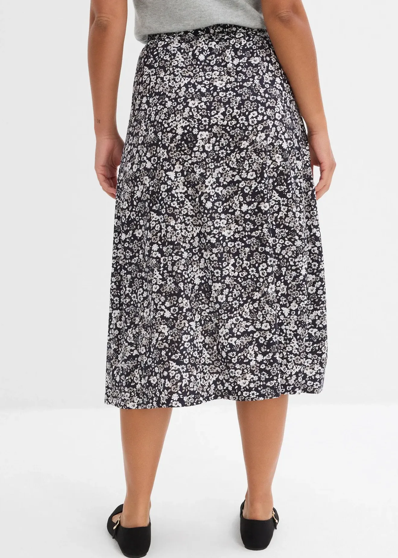 bonprix Jupe midi en viscose|Femme Jupes