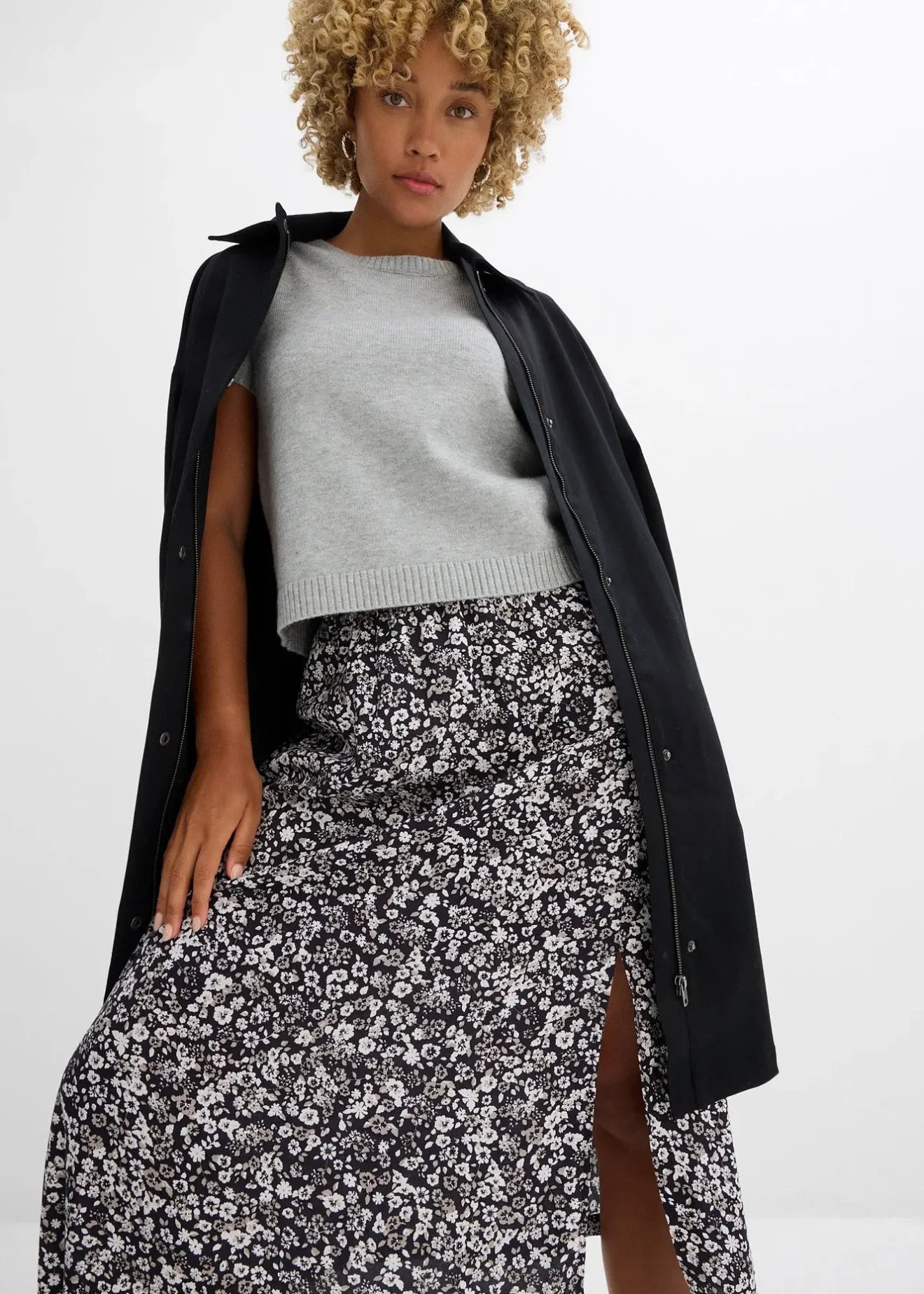 bonprix Jupe midi en viscose|Femme Jupes