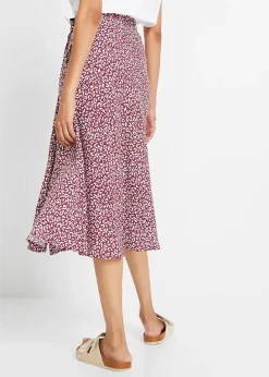 bonprix Jupe midi en viscose avec poches|Femme Jupes