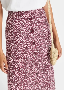 bonprix Jupe midi en viscose avec poches|Femme Jupes