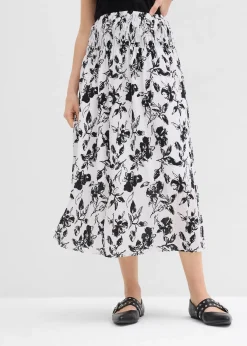 Femme bonprix Jupes|Jupe midi en viscose douce