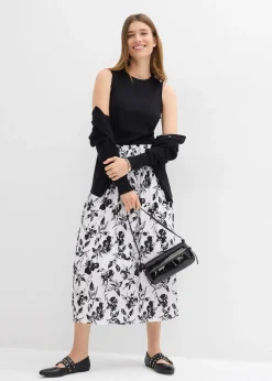 Femme bonprix Jupes|Jupe midi en viscose douce