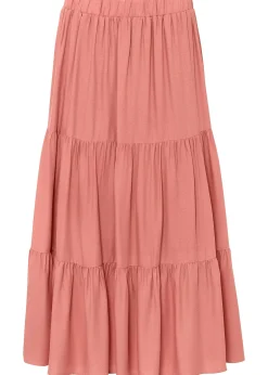 bonprix Jupe midi en viscose, effet froissé|Femme Jupes