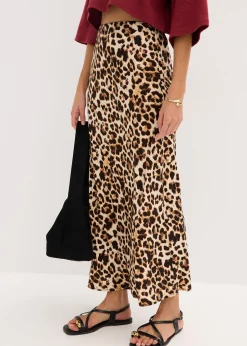 Femme bonprix Jupes|Jupe midi en viscose fluide