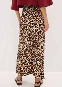 Femme bonprix Jupes|Jupe midi en viscose fluide