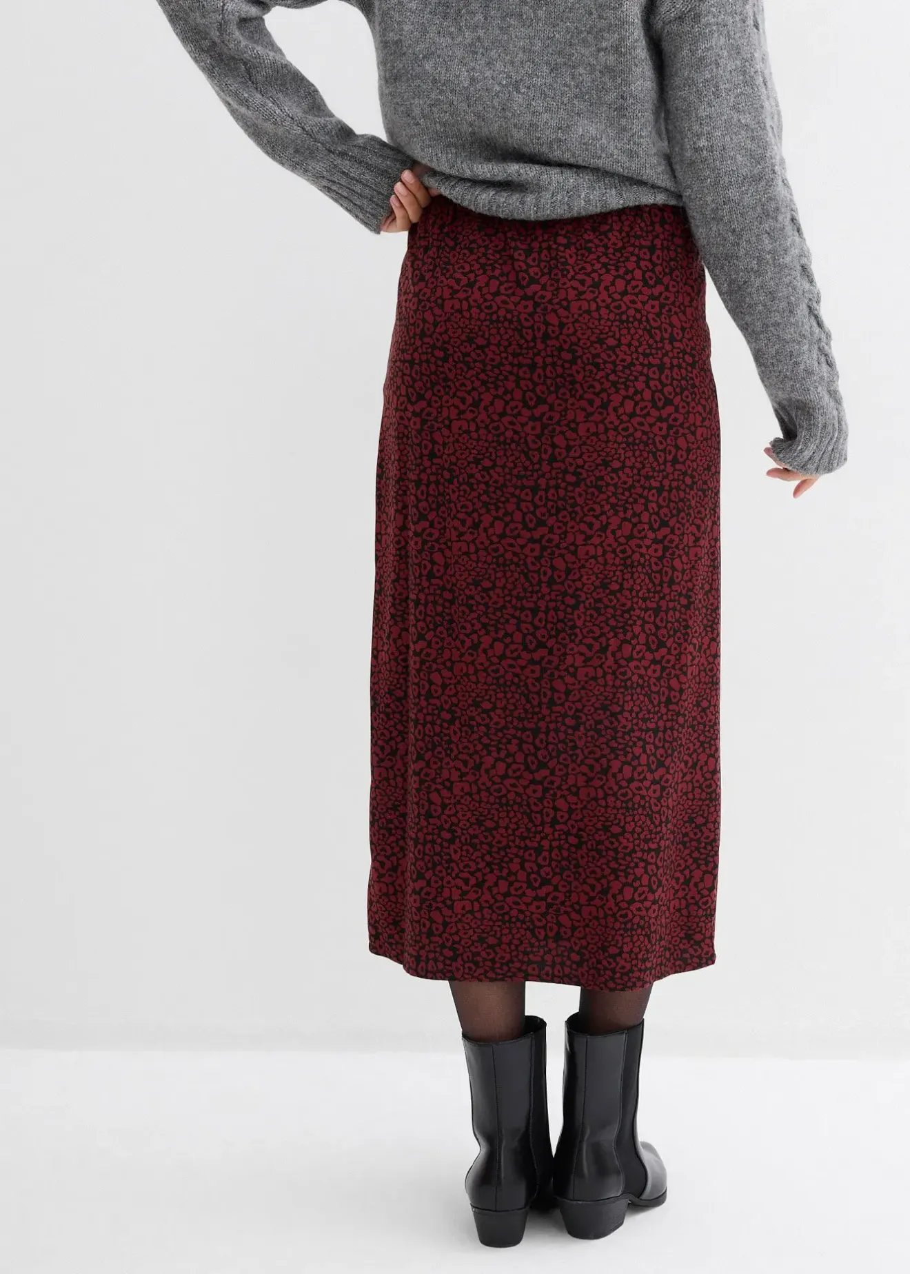 Femme bonprix Jupes|Jupe midi en viscose fluide