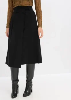 Femme bonprix Jupes|Jupe midi en viscose mélangée