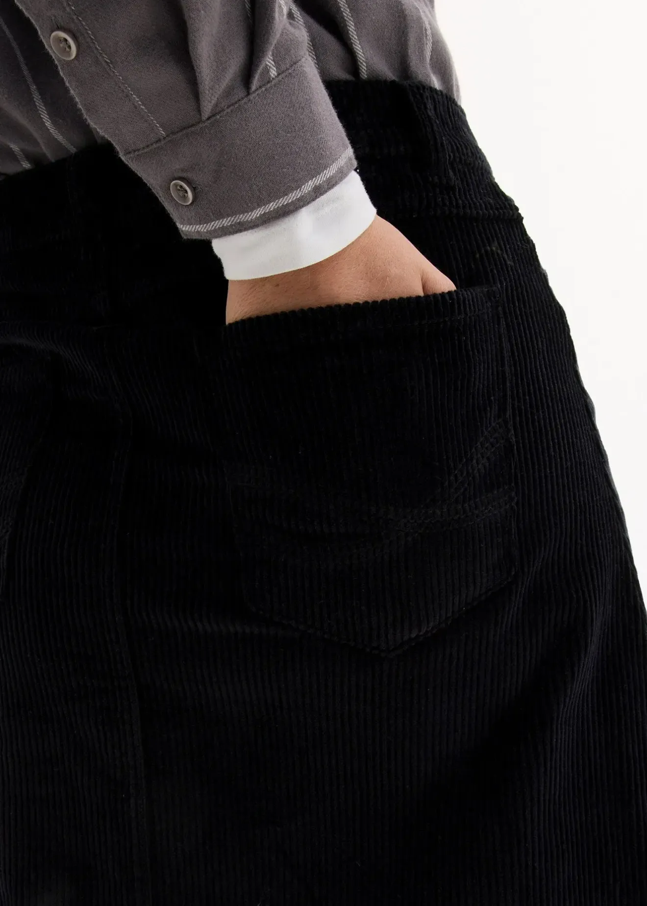 Femme bonprix Jupes|Jupe midi extensible en velours côtelé avec patte de boutonnage