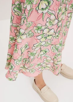 Femme bonprix Jupes|Jupe midi fluide en viscose mélangée