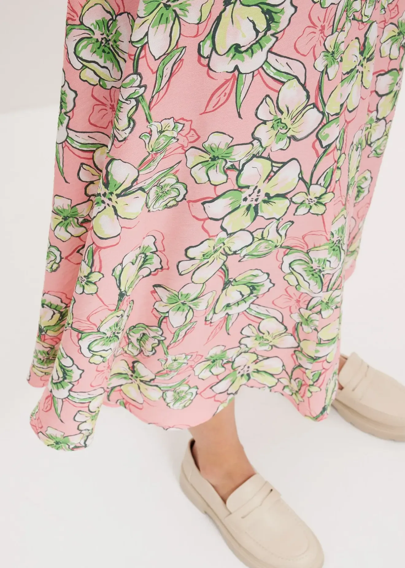 Femme bonprix Jupes|Jupe midi fluide en viscose mélangée