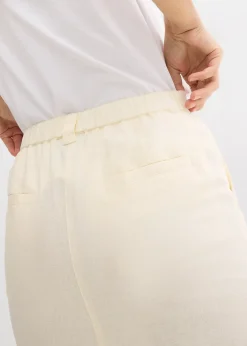 Femme bonprix Jupes|Jupe midi légère en lin mélangé