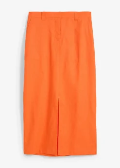 bonprix Jupe midi légère en lin mélangé|Femme Jupes