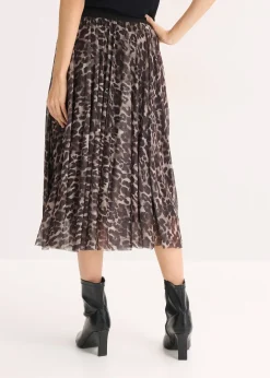 Femme bonprix Jupes|Jupe midi évasée en mesh