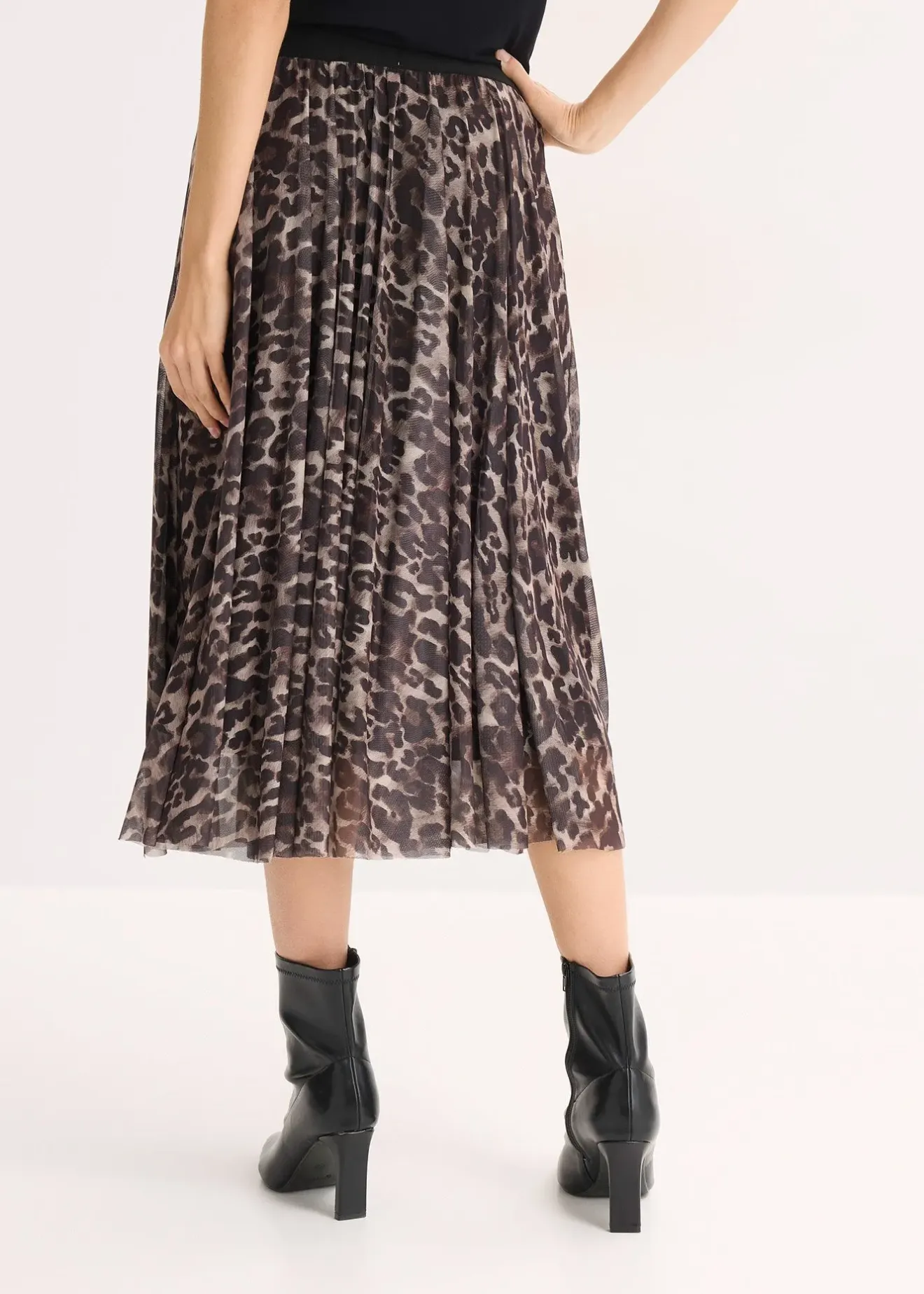 Femme bonprix Jupes|Jupe midi évasée en mesh