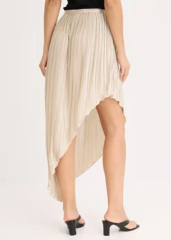 Femme bonprix Jupes|Jupe plissée en satin brillant