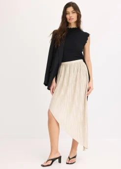 Femme bonprix Jupes|Jupe plissée en satin brillant