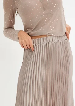 bonprix Jupe plissée en satin fin|Femme Jupes