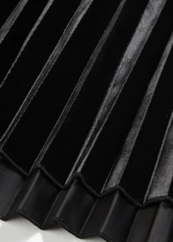 Femme bonprix Jupes|Jupe plissée en velours doux