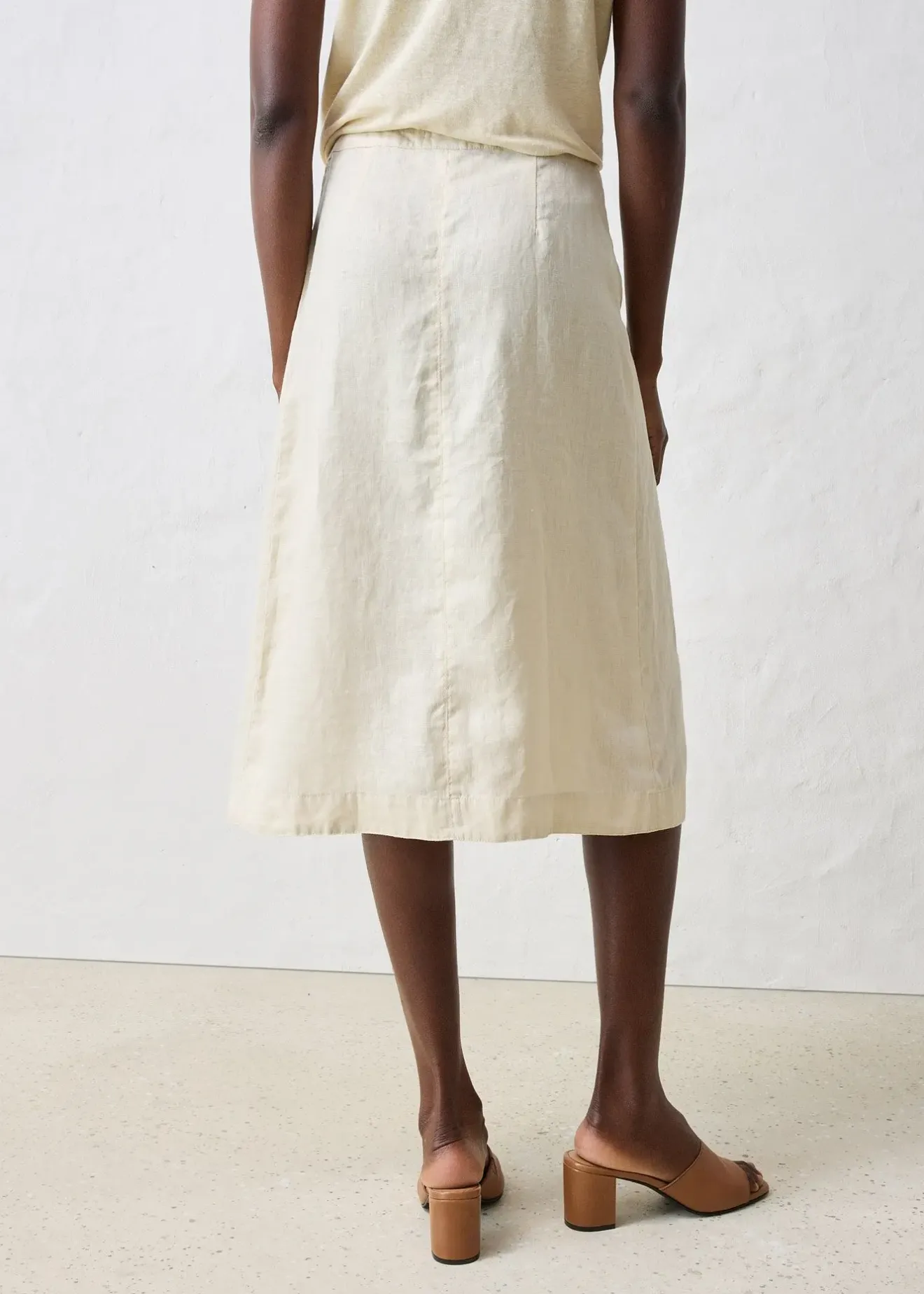 Femme bonprix Premium|Jupes|Jupe portefeuille 100 % lin