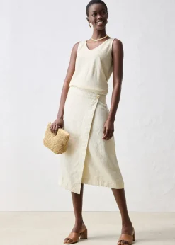 Femme bonprix Premium|Jupes|Jupe portefeuille 100 % lin