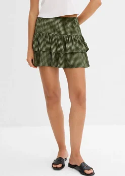 bonprix Jupe étagée en crêpe texturé|Femme Jupes