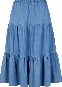 bonprix Jupe étagée en jean|Femme Jupes