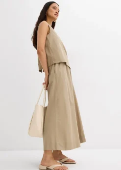 Femme bonprix Deux Pièces & Ensembles|Pantalons|Jupe-culotte ample 100% coton