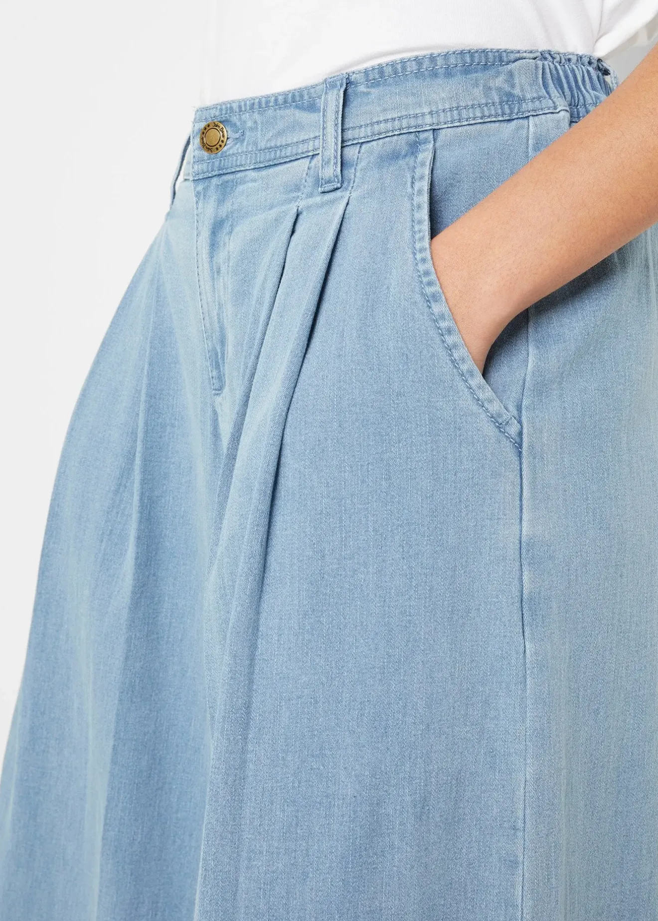 bonprix Jupe-culotte ample en jean|Femme Jeans