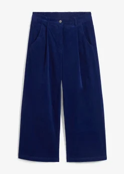 bonprix Jupe-culotte en velours côtelé stretch avec taille haute confortable, longueur 7/8|Femme Pantalons