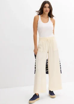Femme bonprix Pantalons|Jupe-culotte fluide en Lyocell mélangé