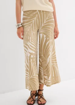 Femme bonprix Pantalons|Jupe-culotte fluide en viscose mélangée