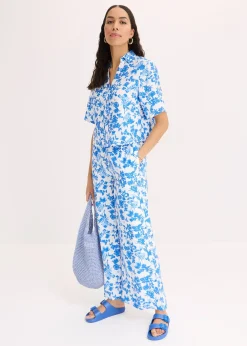 bonprix Jupe-culotte fluide en viscose mélangée|Femme Pantalons