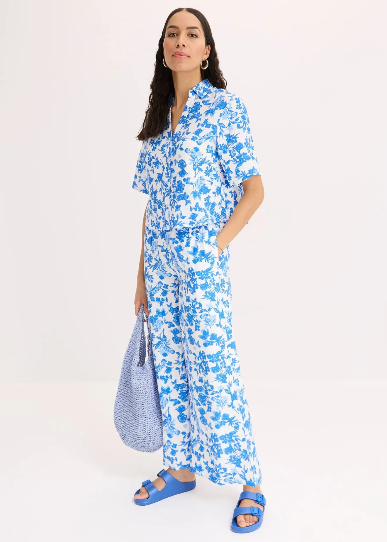 bonprix Jupe-culotte fluide en viscose mélangée|Femme Pantalons