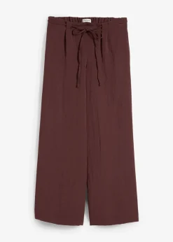 Femme bonprix Pantalons|Jupe-culotte fluide en viscose mélangée
