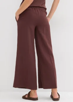 Femme bonprix Pantalons|Jupe-culotte fluide en viscose mélangée
