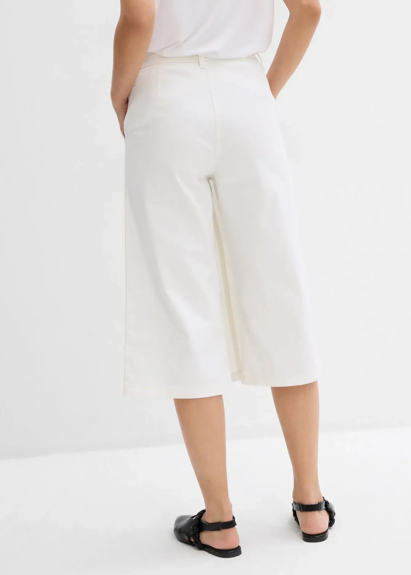 bonprix Jupe-short en coton extensible|Femme Pantalons