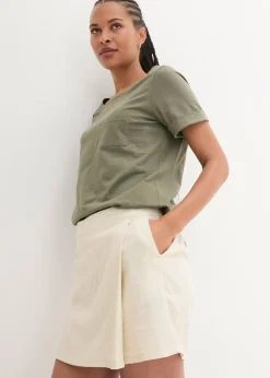 bonprix Jupe-short en lin|Femme Pantalons