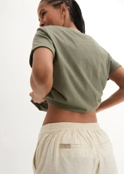 bonprix Jupe-short en lin|Femme Pantalons