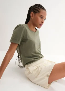 bonprix Jupe-short en lin|Femme Pantalons