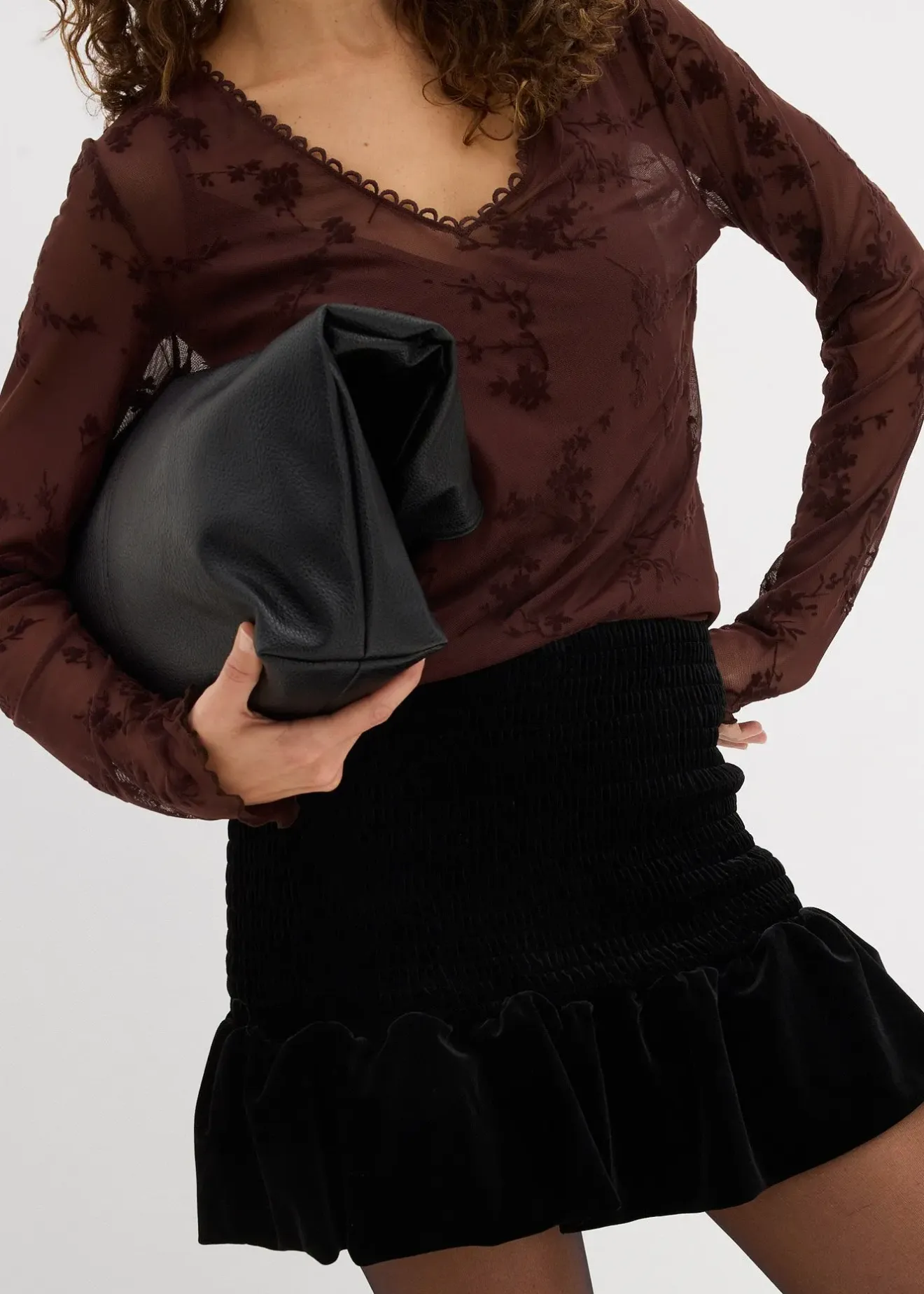 bonprix Jupe-short en velours doux|Femme Jupes